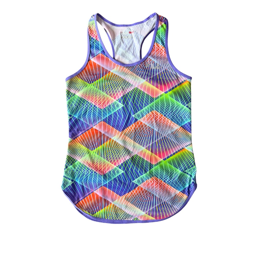 Fila Sport Women's XL Racerback Blue Green Purple Athletic Tank Top | SKU 1169